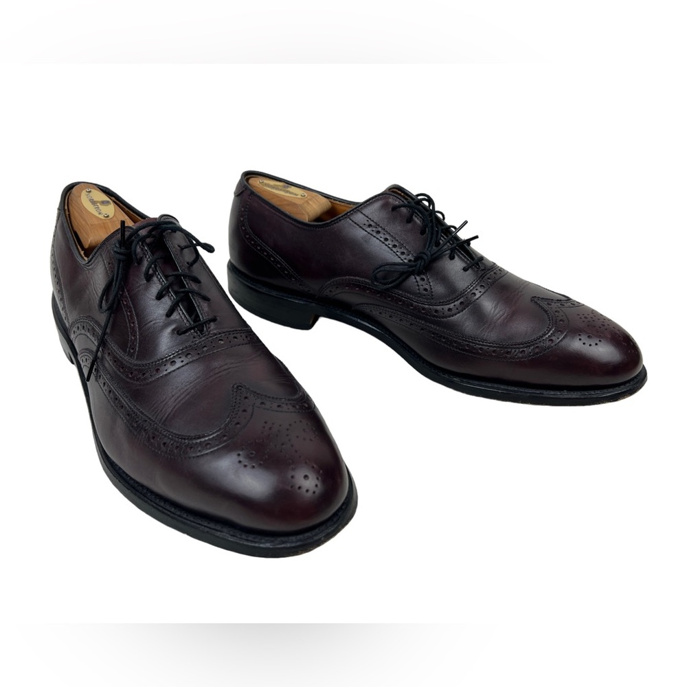 Allen Edmonds mens 12 C Oxblood Wingtip Oxford Chester Dress Shoes EUC